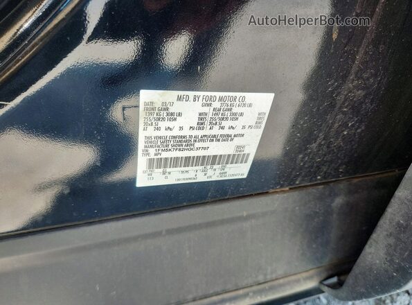 1FM5K7F82HGC37707 2017 FORD EXPLORER Black VIN კოდის სტიკერის ხედი
