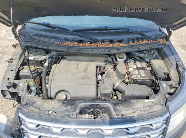 1FM5K7F82HGD22143 2017 FORD EXPLORER Серый Вид подкапотного пространства