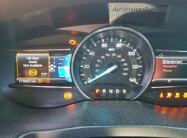 1FM5K7F83GGA95320 2016 FORD EXPLORER Gray ხელსაწყოთა პანელის ხედი