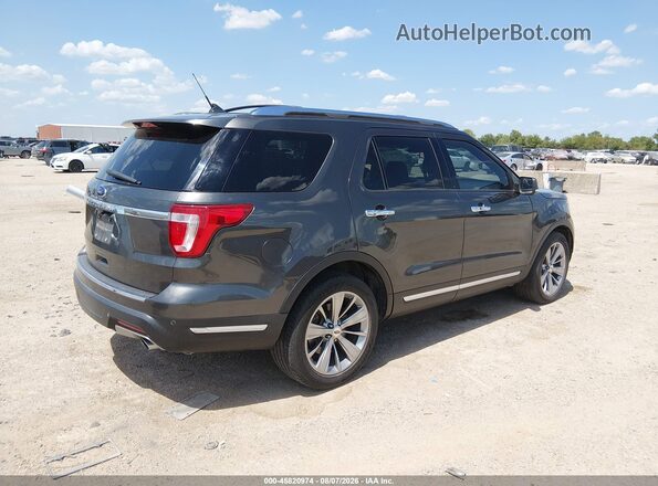 1FM5K7F83JGB45642 2018 FORD EXPLORER Gray Trasero derecho