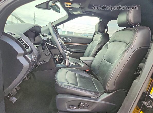 1FM5K7F84HGD40224 2017 FORD EXPLORER Black წინა სალონის ხედი