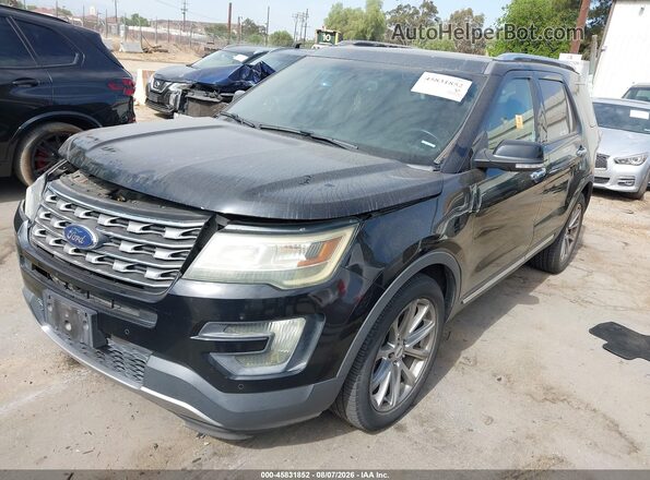 1FM5K7F85GGA27178 2016 FORD EXPLORER Black წინა მარცხენა ხედი სამი მეოთხედიდან