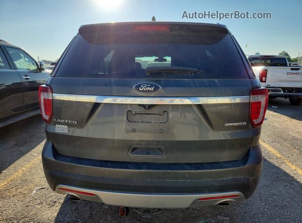 1FM5K7F85GGC21872 2016 FORD EXPLORER Gray Vista trasera