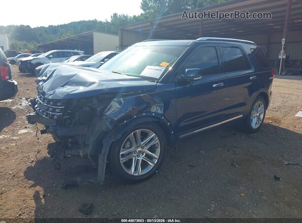 1FM5K7F85HGE18669 2017 FORD EXPLORER Navy Przód lewy