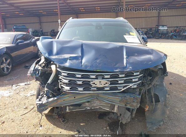 1FM5K7F85HGE18669 2017 FORD EXPLORER Navy Widok zestawu wskaźników