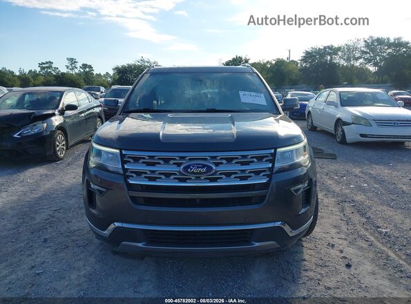 1FM5K7F85JGA89669 2018 FORD EXPLORER Gray Vista interior trasera