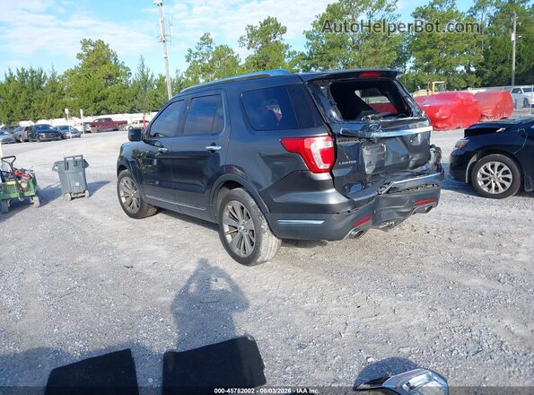 1FM5K7F85JGA89669 2018 FORD EXPLORER Gray Trasero izquierdo