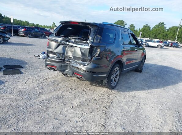 1FM5K7F85JGA89669 2018 FORD EXPLORER Gray Trasero derecho