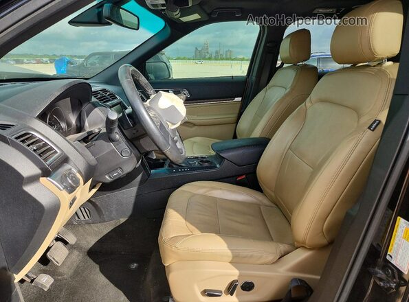 1FM5K7F86GGA25150 2016 FORD EXPLORER Black Widok wnętrza z przodu