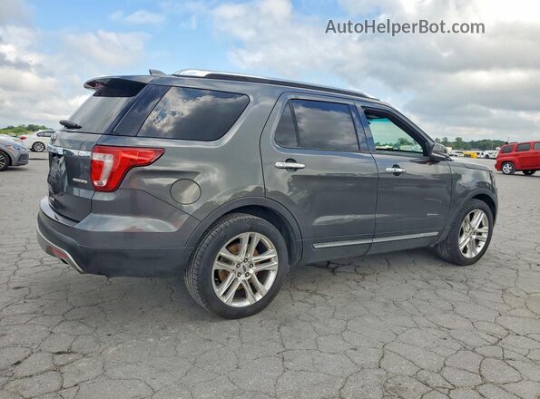 1FM5K7F86GGC64164 2016 FORD EXPLORER Gray Trasero derecho