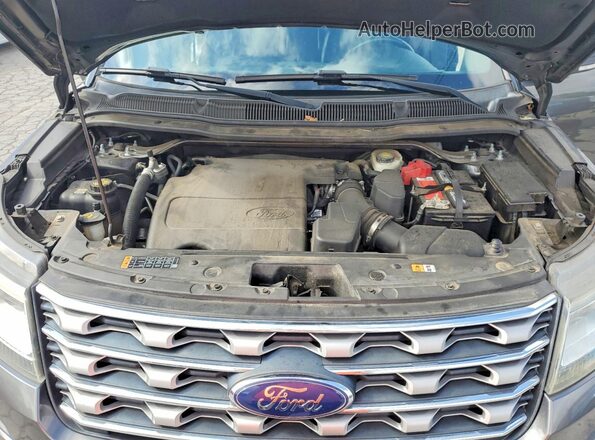 1FM5K7F86GGC64164 2016 FORD EXPLORER Gray Vista del compartimento del motor