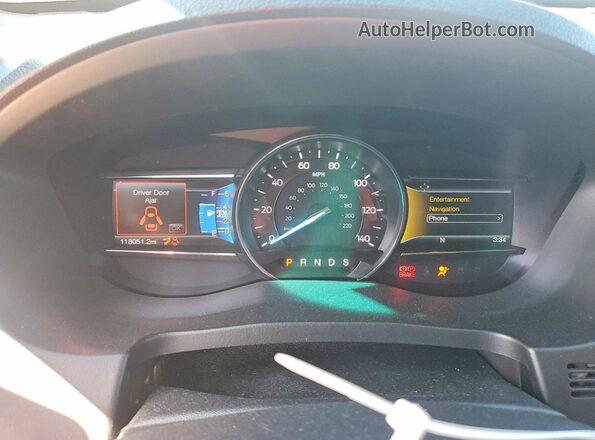 1FM5K7F86HGA25876 2017 FORD EXPLORER White Вид щитка приладів