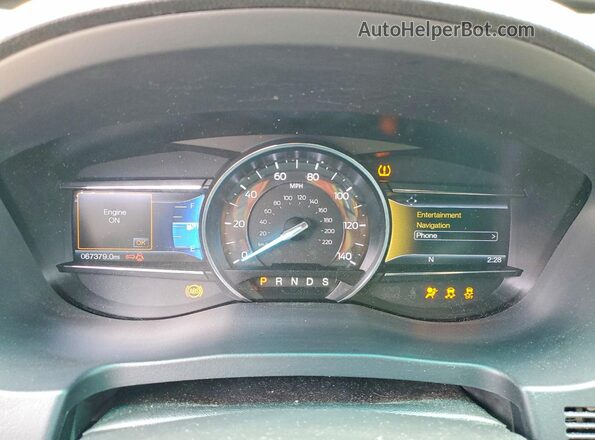 1FM5K7F88HGA46003 2017 FORD EXPLORER Silver Vista del cuadro de instrumentos