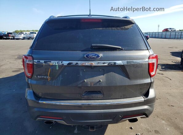 1FM5K7F88JGA16117 2018 FORD EXPLORER Charcoal Rear view