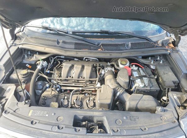 1FM5K7F88JGC62312 2018 FORD EXPLORER Black ძრავის განყოფილების ხედი