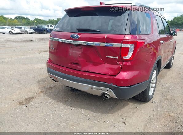 1FM5K7F89GGB85877 2016 FORD EXPLORER Red Front view