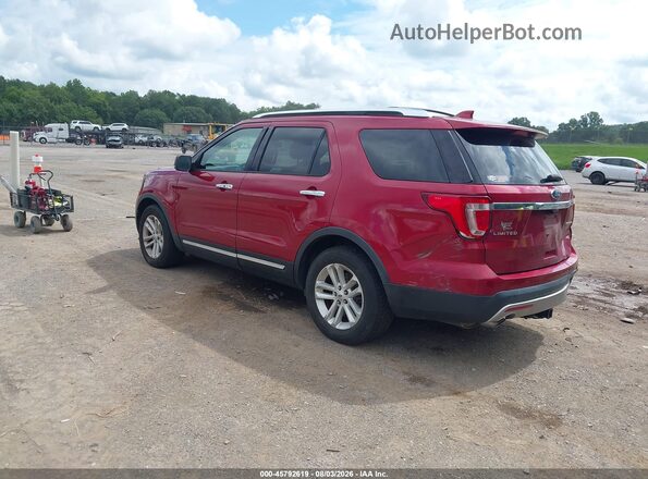 1FM5K7F89GGB85877 2016 FORD EXPLORER Red Rear left