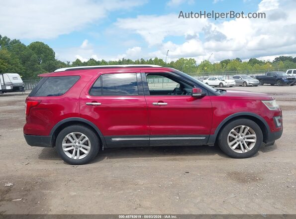 1FM5K7F89GGB85877 2016 FORD EXPLORER Red Instrument cluster view