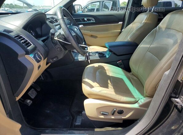 1FM5K7F89HGC06485 2017 FORD EXPLORER Black Widok wnętrza z przodu