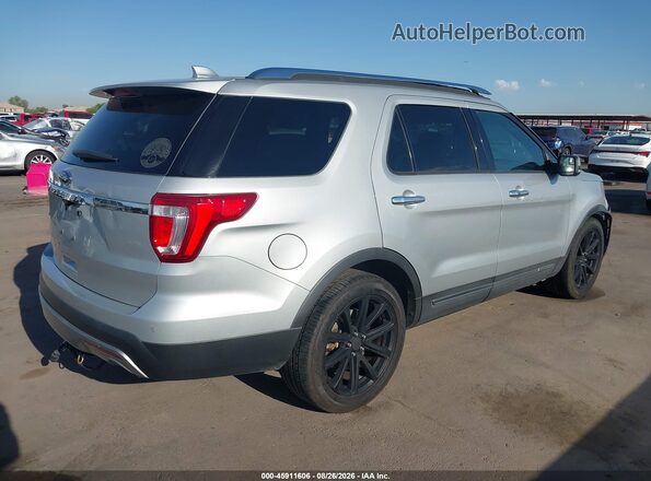 1FM5K7F89HGC92719 2017 FORD EXPLORER Silver Trasero derecho