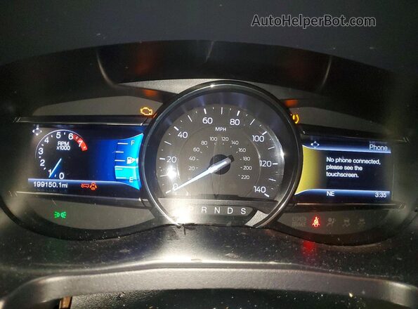 1FM5K7F8XGGC30762 2016 FORD EXPLORER White Widok zestawu wskaźników