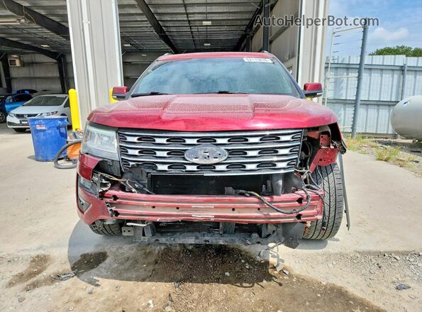 1FM5K7F8XGGD12829 2016 FORD EXPLORER Red Widok z przodu