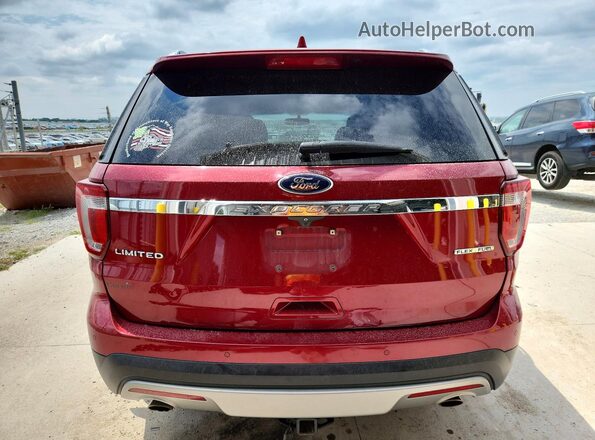 1FM5K7F8XGGD12829 2016 FORD EXPLORER Red Widok z tyłu