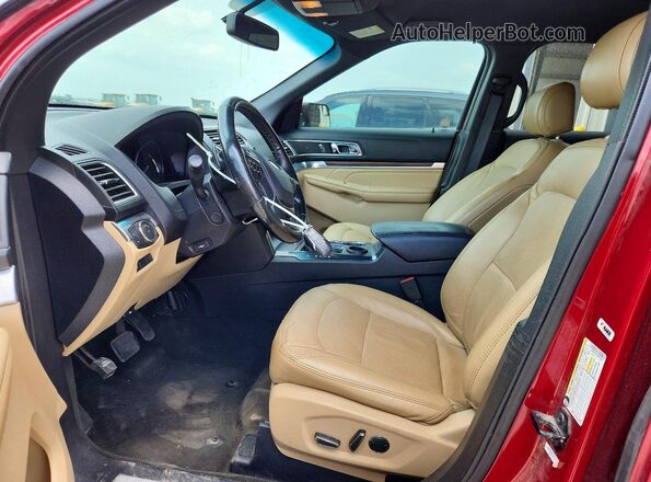 1FM5K7F8XGGD12829 2016 FORD EXPLORER Red Widok wnętrza z przodu