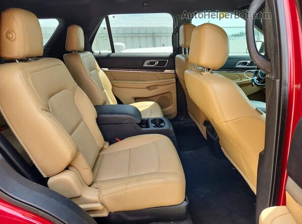 1FM5K7F8XGGD12829 2016 FORD EXPLORER Red Widok wnętrza z tyłu