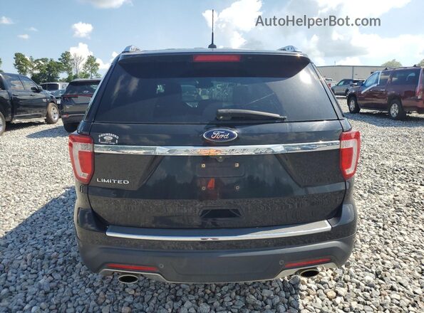1FM5K7F8XJGA26261 2018 FORD EXPLORER Black უკანა ხედი