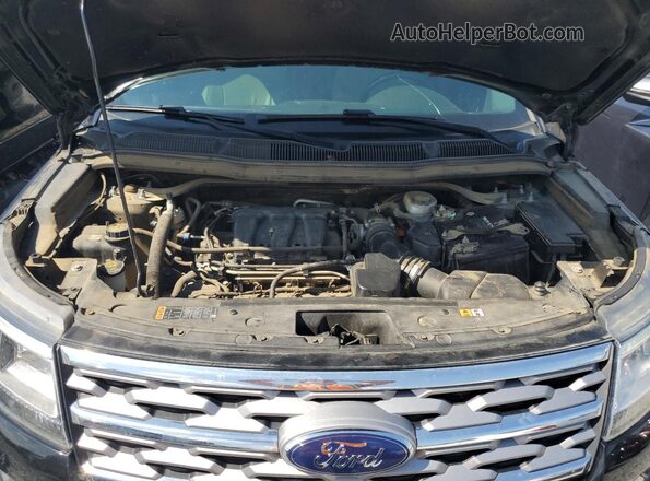 1FM5K7F8XJGA26261 2018 FORD EXPLORER Black ძრავის განყოფილების ხედი