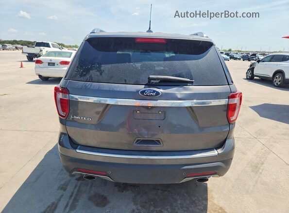 1FM5K7F8XJGC16240 2018 FORD EXPLORER Gray უკანა ხედი