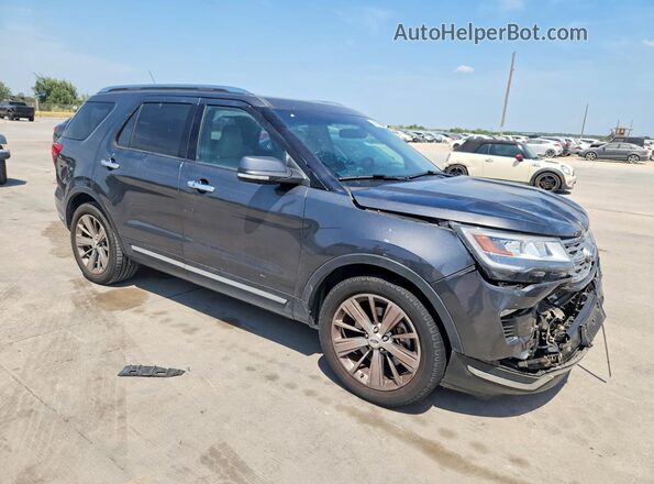 1FM5K7F8XJGC16240 2018 FORD EXPLORER Gray წინა მარჯვენა