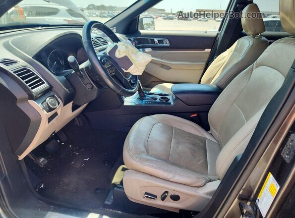 1FM5K7F8XJGC16240 2018 FORD EXPLORER Gray წინა სალონის ხედი