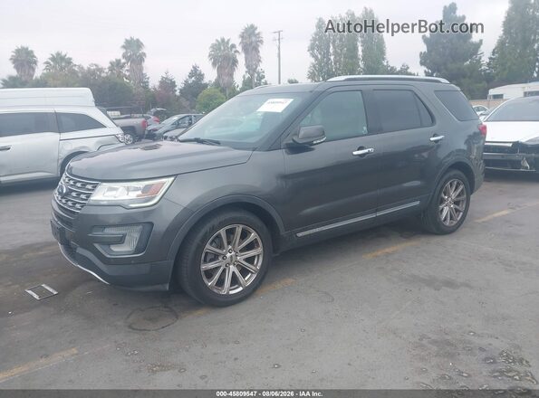 1FM5K7FH1HGE24971 2017 FORD EXPLORER Gray Առջևի ձախ երեք քառորդ տեսարան