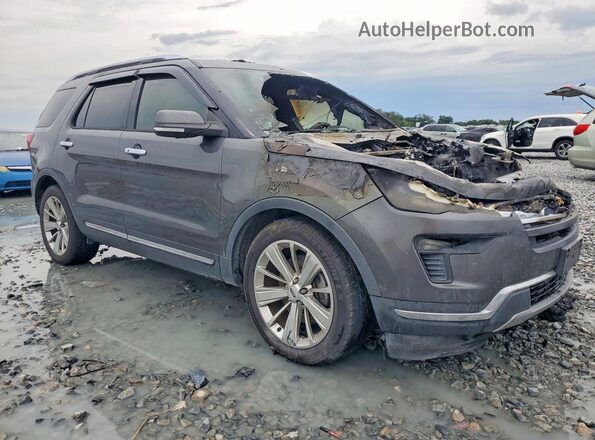 1FM5K7FH1JGC90629 2018 FORD EXPLORER Gray წინა მარჯვენა