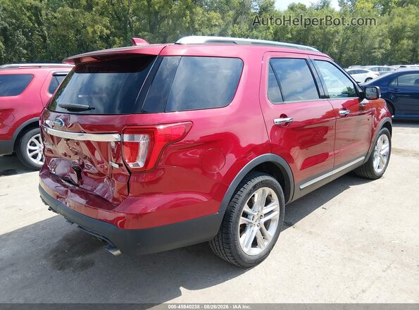 1FM5K7FH2GGC66168 2016 FORD EXPLORER Красный Задняя правая четверть