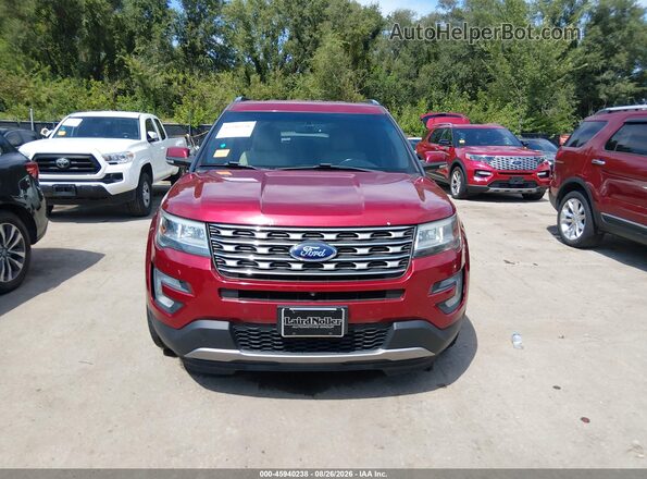 1FM5K7FH2GGC66168 2016 FORD EXPLORER Красный Вид щитка приборов