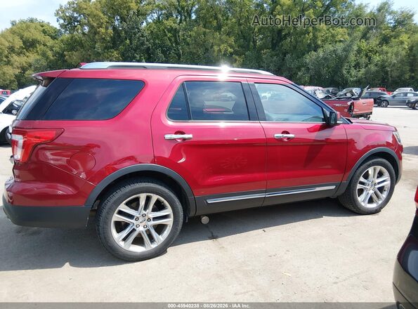 1FM5K7FH2GGC66168 2016 FORD EXPLORER Красный Вид задней части салона