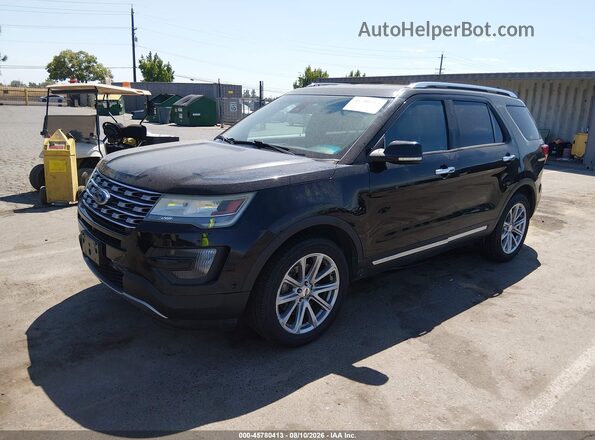 1FM5K7FH4GGA70605 2016 FORD EXPLORER Black Przód lewy
