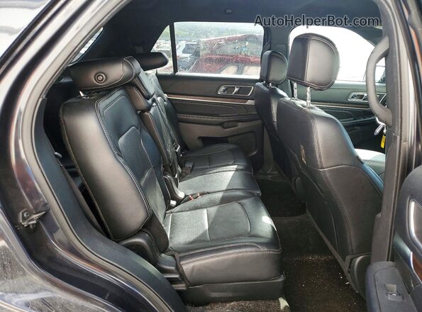 1FM5K7FH5HGC09903 2017 FORD EXPLORER Black Widok tylnych siedzeń