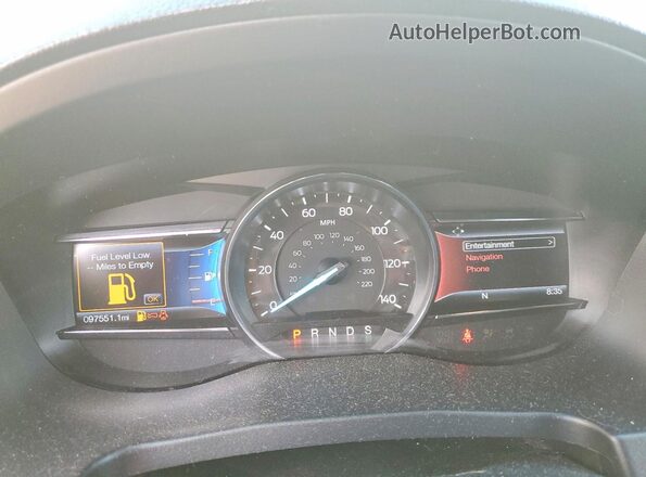 1FM5K7FH8GGC59242 2016 FORD EXPLORER White Instrument cluster view