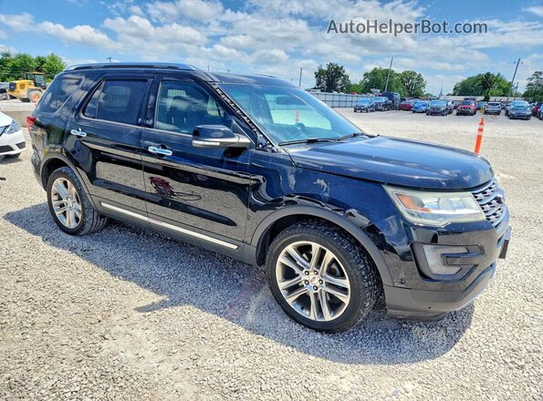1FM5K7FH9GGA70132 2016 FORD EXPLORER Black Передня права чверть