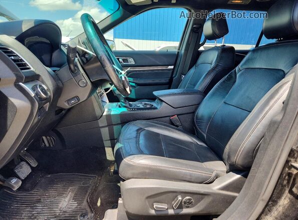 1FM5K7FH9GGA70132 2016 FORD EXPLORER Black Вид салону спереду