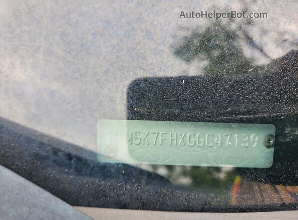 1FM5K7FHXGGC47139 2016 FORD EXPLORER White სალონის 360-გრადუსიანი ხედი