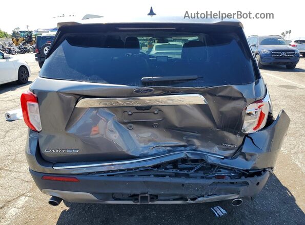 1FM5K7FW2MNA11610 2021 FORD EXPLORER Gray Rear view