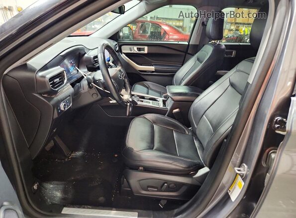 1FM5K7FW3MNA11406 2021 FORD EXPLORER Серый Вид салона спереди