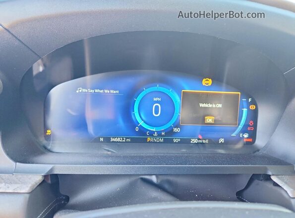 1FM5K7HC4MGC36375 2021 FORD EXPLORER White Instrument cluster view