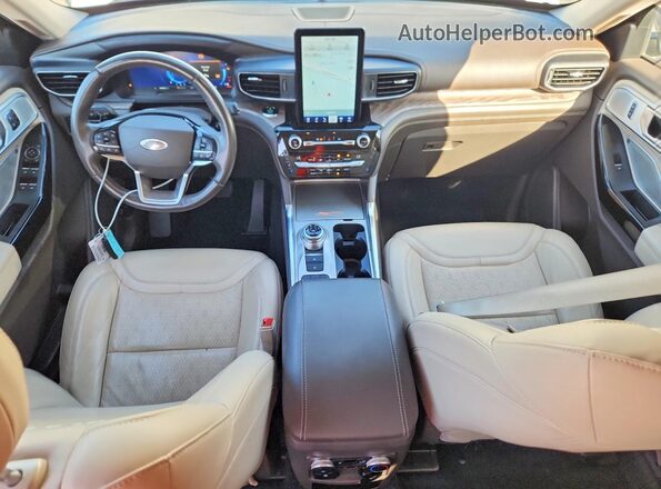 1FM5K7HC4MGC36375 2021 FORD EXPLORER White Dashboard view