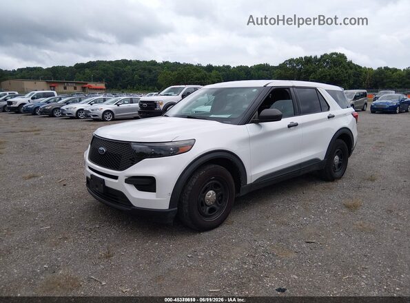 1FM5K8AB0LGC68410 2020 FORD POLICE INTERCEPTOR Белый Передняя левая четверть